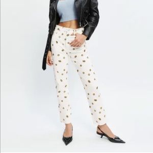 BNWT Reformation Size 27 Mixed Emotions High Rise Straight Jeans